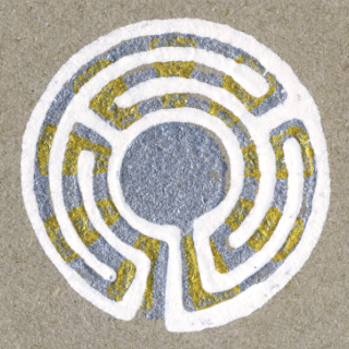 labyrinth linoprint