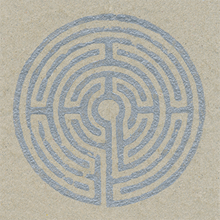 labyrinth linoprint