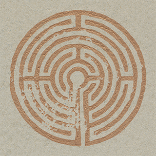 labyrinth linoprint